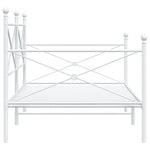 Day Bed without Mattress White 100x190 cm Steel 4104683