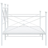 Day Bed without Mattress White 100x200 cm Steel 4104684