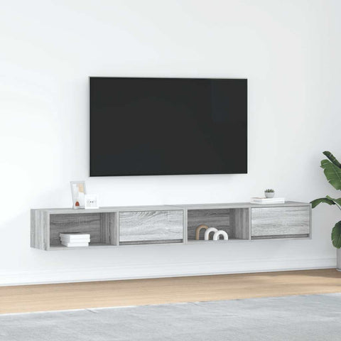 ZNTS TV Cabinets 2 pcs Grey Sonoma 100x31x25.5 cm Engineered Wood 861483