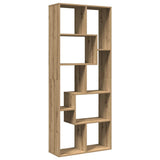Room Divider Bookcase Artisan Oak 67x25x161.5 cm Engineered Wood 858083
