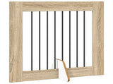 Dog Gate with Stands 6 pcs Sonoma Oak 80 x 60 cm 892140