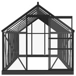 ZNTS Glass Greenhouse Anthracite 155x395.5x191 cm Aluminium 3082336