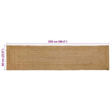Area Rug Beige 60 x 250 cm Jute 42010385