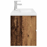 Sink Cabinet with Built-in Basin and Faucet Old Wood 3328933
