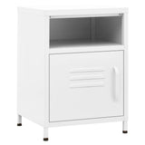 Nightstand White 35x35x51 cm Steel 336224