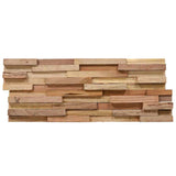 326178 3D Wall Cladding Panels 10 pcs 1,08 m Solid Teak Wood
