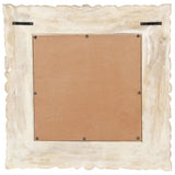 Mirror White 50x50 cm Solid Mango Wood 321632