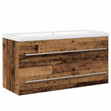Bathroom Sink Cabinet 2 pcs Old Wood 100 x 38.5 x 48 cm 3333133