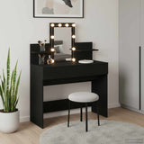 Dressing Table Black Oak 100 x 40 x 130 cm Engineered Wood 868852