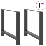 Dining Table Legs Anthracite 2 pcs 100x cm Steel 4013322