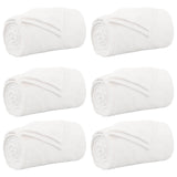 Throw Blankets 6 pcs White 150 x 200 cm Fleece 42016814