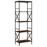 Bookcase 5-Tier Smoked Oak 59x35x171 cm Engineered Wood 837624