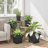 Square Flower Pot 24 pcs Black 28.5 x 28.5 x 22 cm Plastic 42020351