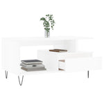 ZNTS Coffee Table White 90x49x45 cm Engineered Wood 831020