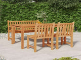 Garden Dining Set Teak Fine sanded teak hardwood Medium 3157151