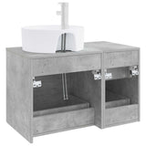Bathroom Furniture Set 2 pcs Concrete Grey Engineered Wood 3403987