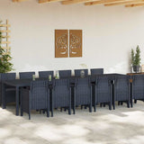 Garden Dining Set 13 pcs Anthracite Polt rattan 3378775