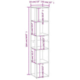 ZNTS Corner Cabinet High Gloss White 33x33x164.5 cm Engineered Wood 809050