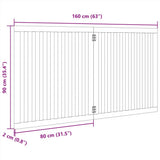 Dog Gate Foldable 2 Panels Black 160 cm Poplar Wood 352258