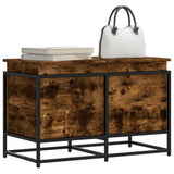 Storage Box with Lid Smoked Oak 80x40x51.5 cm Engineered Wood 848801