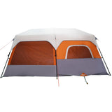Family Tent with LED 9-Person Light Grey and Orange Quick Release 94312