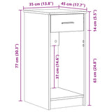 ZNTS Computer Tower Stand with Drawer Sonoma Oak 35x45x77 cm 858742