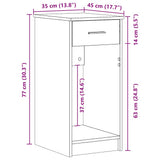 Computer Tower Stand with Drawer Sonoma Oak 35x45x77 cm 858742