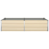 Planter Ivory 195 x 100 x 45 cm Galvanised Steel 42018115