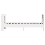 Bed Frame without Mattress White 75x190 cm Small Single Solid Wood Pine 3307030