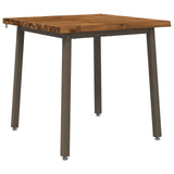 90 x 90 x 75 cm Solid Acacia Wood Natural and Coffee Square 937540