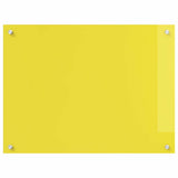 Kitchen Backsplash 2 pcs Yellow 80 x 60 cm Tempered Glass 3415475
