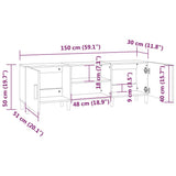 TV Cabinet Grey Sonoma 150x30x50 cm Engineered Wood 817502