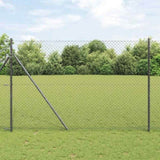 Chain Link Fence Grey 25 x 1.6 m Steel 42004835