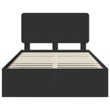 Bed Frame with Drawer Black 120 x 190 cm Engineer Wood 3412617