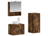 Bathroom Furniture Set 4 pcs Smoked Oak 3407419