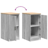 Garage Storage Cabinet Grey Sonoma 40x51x85 cm Solid Wood Pine 860567