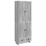 Cabinet Set 2 pcs Grey Sonoma 66 x 34.5 x 95 cm Engineered Wood 3416355