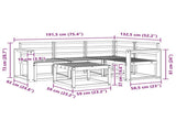 Outdoor Sofa Set 5 pcs White 59 x 59 x 37 cm Solid Acacia Wood 3387598