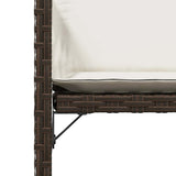 Garden Chairs with Cushions 4 pcs Brown Poly Rattan 365020