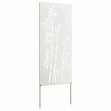 Garden Privacy Screen White 50 x 140 cm Cold-rolled steel 876295