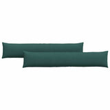 Sofa Pillows 2 pcs Dark Green 200 x 40 cm Fabric 42013873
