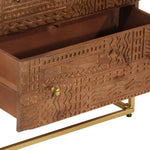 Chest of Drawers 55x30x76 cm Solid Wood Mango and Iron 371995