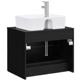 Bathroom Furniture Set Black Oak Engineered Wood 3404383
