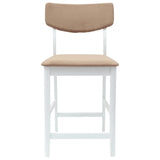 Dining Chairs 2 pcs White 48 x 49 x 95 cm Solid Rubber Wood 42020481