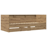 Bed Frame with Storage Artisian Oak 80 x 200 cm Engineered Wood 3429644