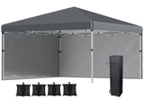 3 x 3 Pop Up Gazebo, UPF 30 with 2 Sidewalls, Leg Weight Bags and Wheeled Bag, Height T3398P310883