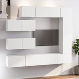 Tv Cabinet Set Set of 7 White Engineered Wood Medium to Large 3114558