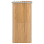 Garden Shed Light Brown 192x108x223 cm Galvanised Steel 319275