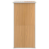 Garden Shed Light Brown 192x108x223 cm Galvanised Steel 319275