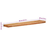 Wall Shelves 2 pcs 80x20x3.5 cm Solid Wood Acacia 373626